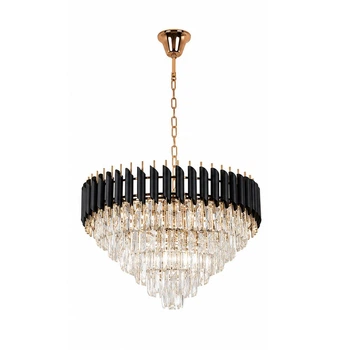 Люстра подвесная LUMINARIA VALERY 12xE14 R750 BLACK/GOLD/CRYSTAL 220V IP20