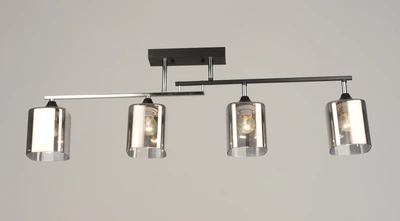Люстра стельова VALESO K2326/4 чорний+хром