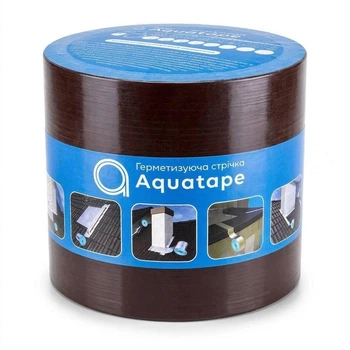Герметизирующая битумная лента AQUATAPE 150 мм х 10 м AIu+Brown RAL 8017 (62724)