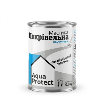 Мастика покрівельна бутилкаучукова Aqua Protect сіра 0,8 кг (64023)