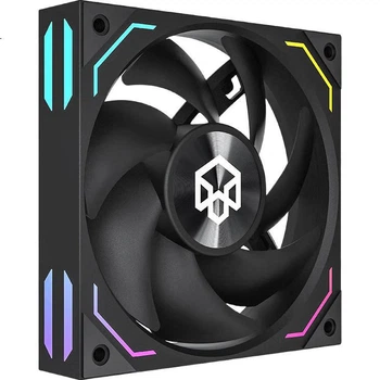 Вентилятор для корпуса PADO G13 Black / Интеллектуальное управление температурой PWM / Синхронизация ARGB-подсветки / Низкий уровень шума 12 см