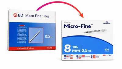 Шприц инсулиновый Embecta Micro-Fine 0.5 мл U-100 30G - Микрофайн