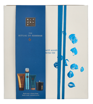 Набір Rituals Hammam Medium Giftset Мило 150 мл + Гель для душу 200 мл + Крем для тіла 100 мл + Ароматична свічка 140 г (8719134201734)