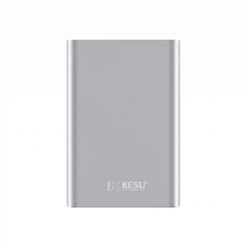 Зовнішній жорсткий диск KESU з шифруванням, 320 ГБ, USB 3.0, K201, 2,5 дюйма, колір Noble Metal Bright Silver, для резервного копіювання файлів і світлин, великий USB-накопичувач.