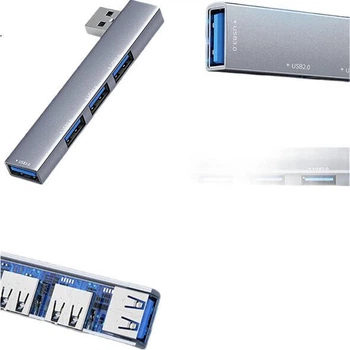 USB-хаб Snowkids с док-станцией расширения, крепящейся с правой стороны, преобразователь USB в USB 3.0, док-станция расширения для ноутбука, хаб «четыре в одном».
