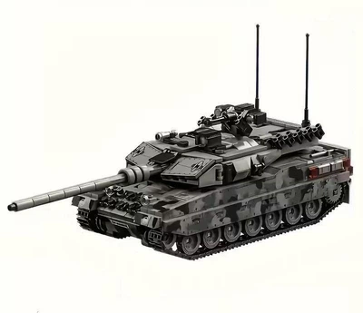 Конструктор танк Леопард 34см на 1009 деталей Leopard рухома башня пушка гусля (811)