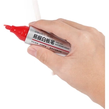 Маркери для білої дошки Deli Erasable з товстими наконечниками, гладке письмо, міцні та довговічні. Канцелярське приладдя для зустрічей, навчання вчителів та викладання. Червоні, 8 шт./коробка, SK162