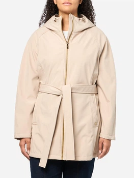 Куртка демисезонная удлиненная с капюшоном женская Tommy Hilfiger 206118507 M Бежевая (1162182895)