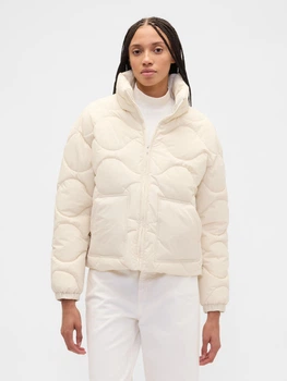 Куртка демисезонная короткая женская GAP 854225616 XL Молочная (1162157377)