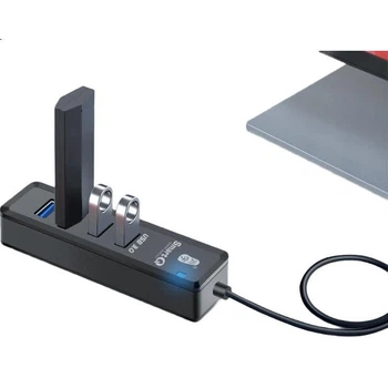Док-станция расширения Chuanyu USB3.0 Hub, высокоскоростная 4-портовая док-станция расширения Hub, удлинительный кабель-конвертер для ноутбука 100 см с блоком питания Type-C.