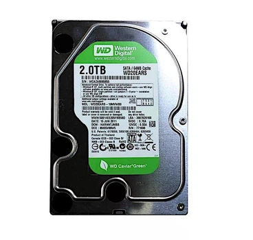 Жесткий диск Western Digital Green 2TB 5400rpm 64МB WD20EARX 3.5 SATA III б/у
