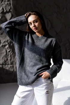 Светр жіночий ONE_SIZE Графітовий (81-009)