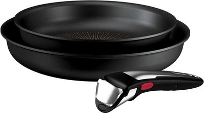 Zestaw patelni z odłączanym uchwytem Tefal Ingenio Excellence+ czarny 3 elementy (3168430385146)