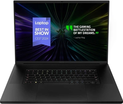Ноутбук 18" Razer Blade 18 Gaming Intel Core i9-14900HX RAM 32GB SSD 1TB GeForce RTX 4080 Windows 11 Алюмінієвий корпус (UKR) (102329936) - Уцінка
