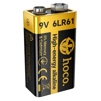 Батарейка HOCO JA9, Alkaline, 6LR61, 9V, black