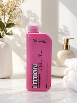 Лосьйон Top Beauty після засмаги з D-пантенолом, Полуниця 250мл