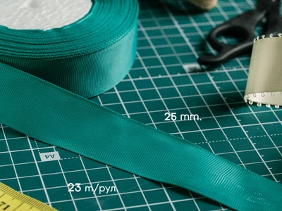 Стрічка корсажна 25 мм х 23 м Колір №223 Зелений (LN-047)