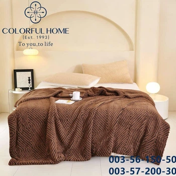 Плед на овчине "Ромбы" Colorful Home 200×220 см