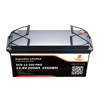 Аккумулятор LifePo4 200Ah 12V 2560Wh Supcelion с Bluetooth для ИБП ( Литий железо фосфатный ) Аккумуляторная батарея BMS (AKSP12V200B)