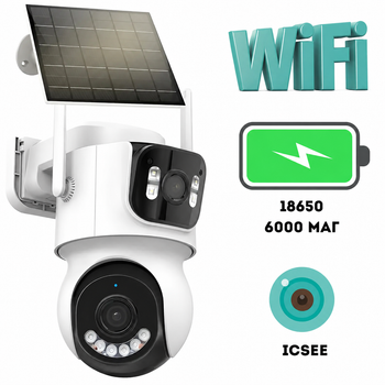 IP WIFI акумуляторна камера відеоспостереження на сонячній батареї iCsee 8MP, TQ9