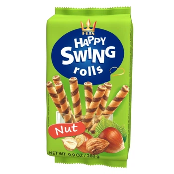 Вафельные трубочки Happy Swing Лесной орех 150 г