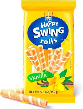 Вафельні трубочки Happy Swing Ваніль 150г