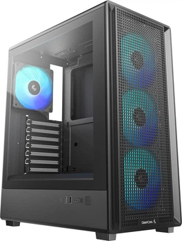 Корпус DeepCool CC550 4F чорний Miditower без БП Mini-ITX/Micro-ATX/ATX 0+1 x 3.5 1+1 x 2.5 379x208x446 мм Чорний (CC550 4F)
