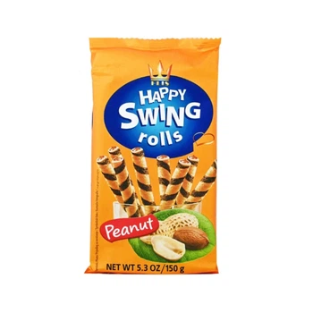 Вафельные трубочки Happy Swing Арахис 150 г
