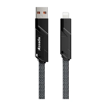 Дата кабель USB-C to USB-C + Lightning + USB-A 1.5m Black Proda (PD-B96th-BK)