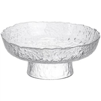Фруктовница на ножке Ice Textured 20 см с ледяной текстурой стекла Yiwu HP-34-89 5265770