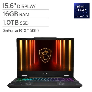 Ноутбук MSI Cyborg 15 B2RWFKG 15.6" IPS 1920x1080 144 Гц / Intel Core 5 210H / NVIDIA GeForce RTX 5060 / RAM 16 ГБ / DDR5 / SSD 1 ТБ / Windows 11 Home / 1.95 кг (B2RWFKG-294US)
