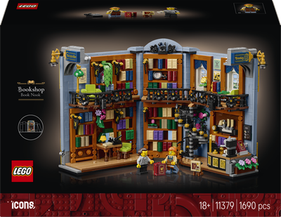 Zestaw klocków LEGO Icons Book nook: Księgarnia 1690 elementów (11379)