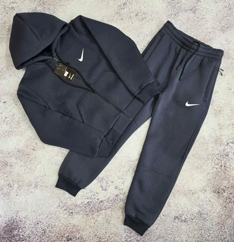Теплий спортивний костюм на флісі для дітей 44 164 см Сірий