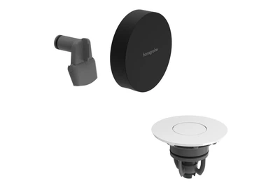 Слив-перелив Hansgrohe Exafill наружная часть II для сифона на ванну с наполнением matt black/white gloss 58119670