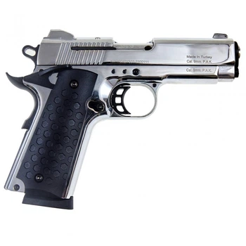 Стартовый пистолет KUZEY 911-SX#1 Matte Chrome Plating/Black Grips