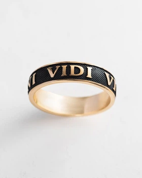 Перстень VENI VIDI VICI (жовте золото) Reytel 69047197 20
