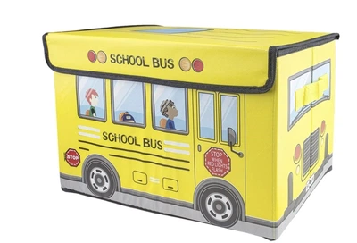 Коробка складна для зберігання речей і іграшок School Bus 37x25x25 см Yellow