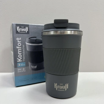 Термочашка из нержавеющей стали 380 мл Krauff Komfort 26-309-008 серая
