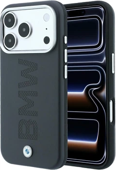 Etui plecki BMW Sign Centered Deboss MagSafe do Apple iPhone 17 Pro / 18 Pro Grey (BMHMP18L26SWOWMA)