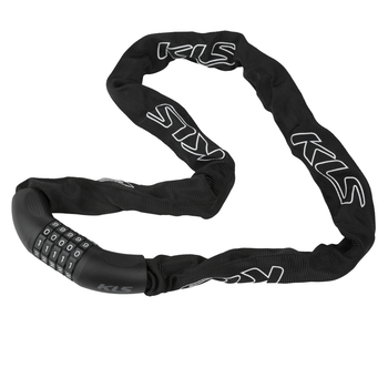 Замок цепной кодовый KLS Chainlock 6 черный 6x1000 мм