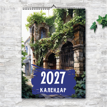 Календар А3 перекидий настінний МІСЬКІ ПЕЙЗАЖІ 13 листов ENTERSTORE (art. 250118)