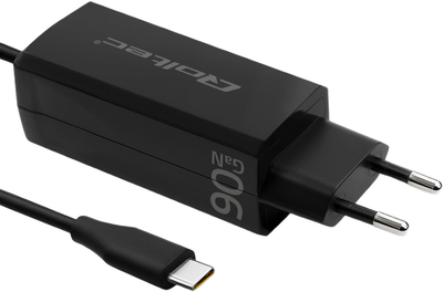 Ładowarka sieciowa Qoltec GaN 90W 5-20V 1x USB-C 3.1 Black (5901878524207)