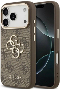 Etui Guess 4G Big 4G Classic Logo do Apple iPhone 18 Pro / 17 Pro brązowe (GUE005597)