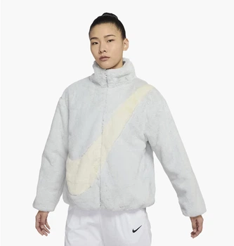 Куртка женская Nike Faux Fur Jacket S Белый DO3791-025