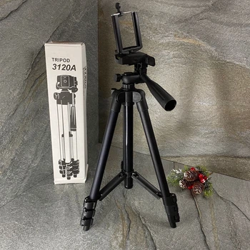 Алюминиевый штатив для камеры Tripod 3120A + держатель для телефона 106 см (2101)