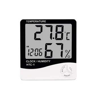 Цифровой термометр-гигрометр HTC-1 -10...+50 °C ЖК 3,8" (5475780EB8B8)