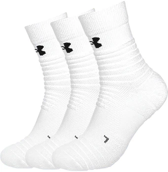 Носки Under Armour 22610208 унисекс баскетбольные хлопковые с махровой подошвой, белые, 3 пары, размер XL