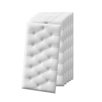 Защитные 3D-панели для стен CozyMads, 6 штук, белые