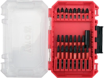 Набір ударних біт PH, PZ, SQ, Torx, адаптер з шпинделем 6-гранним 1/4", 24 шт. YATO (YT-78075)