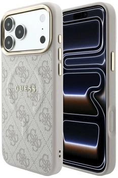 Etui Guess Embossed 4G Classic MagSafe do Apple iPhone 18 Pro / 17 Pro różowe (GUE005703)